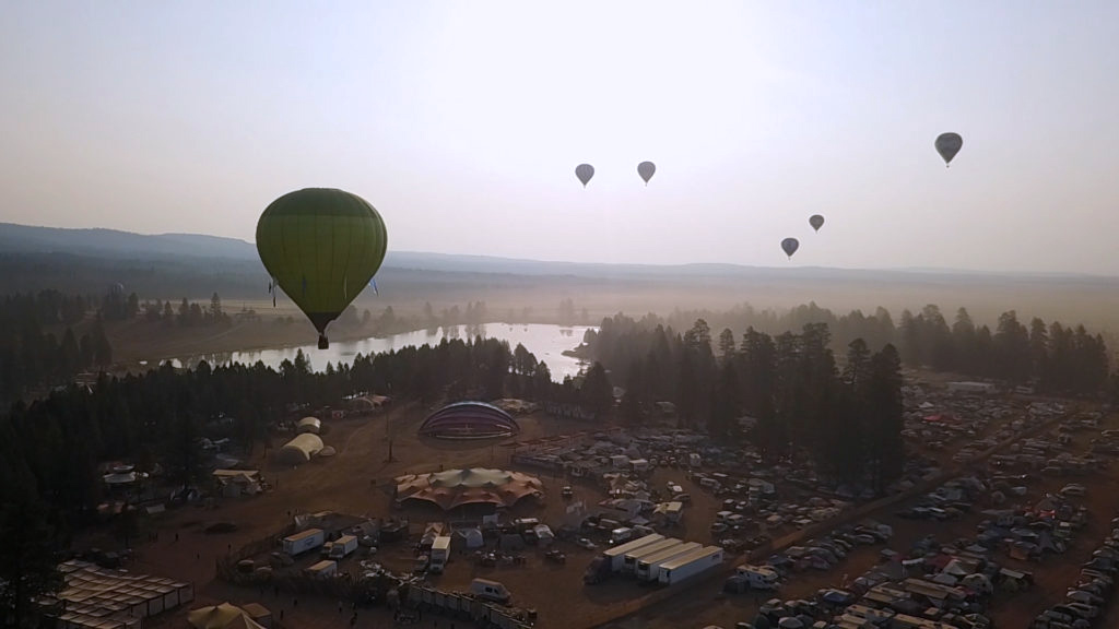 Image of Morning Mist from Al's Drone, Dawn at Symbiosis Eclipse Festival, 2018